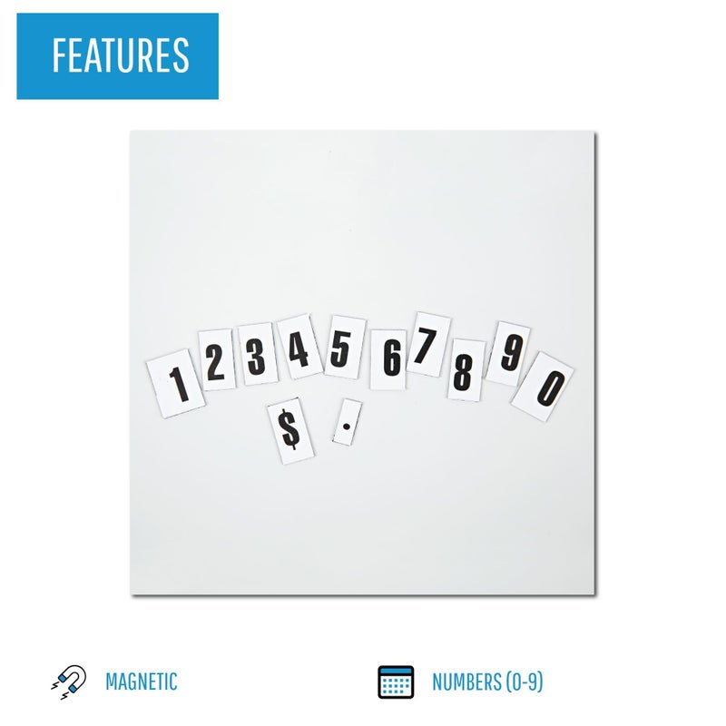 MasterVision Interchangeable Magnetic Board Accessories, Numbers, Black, 0.75" h - Image 3
